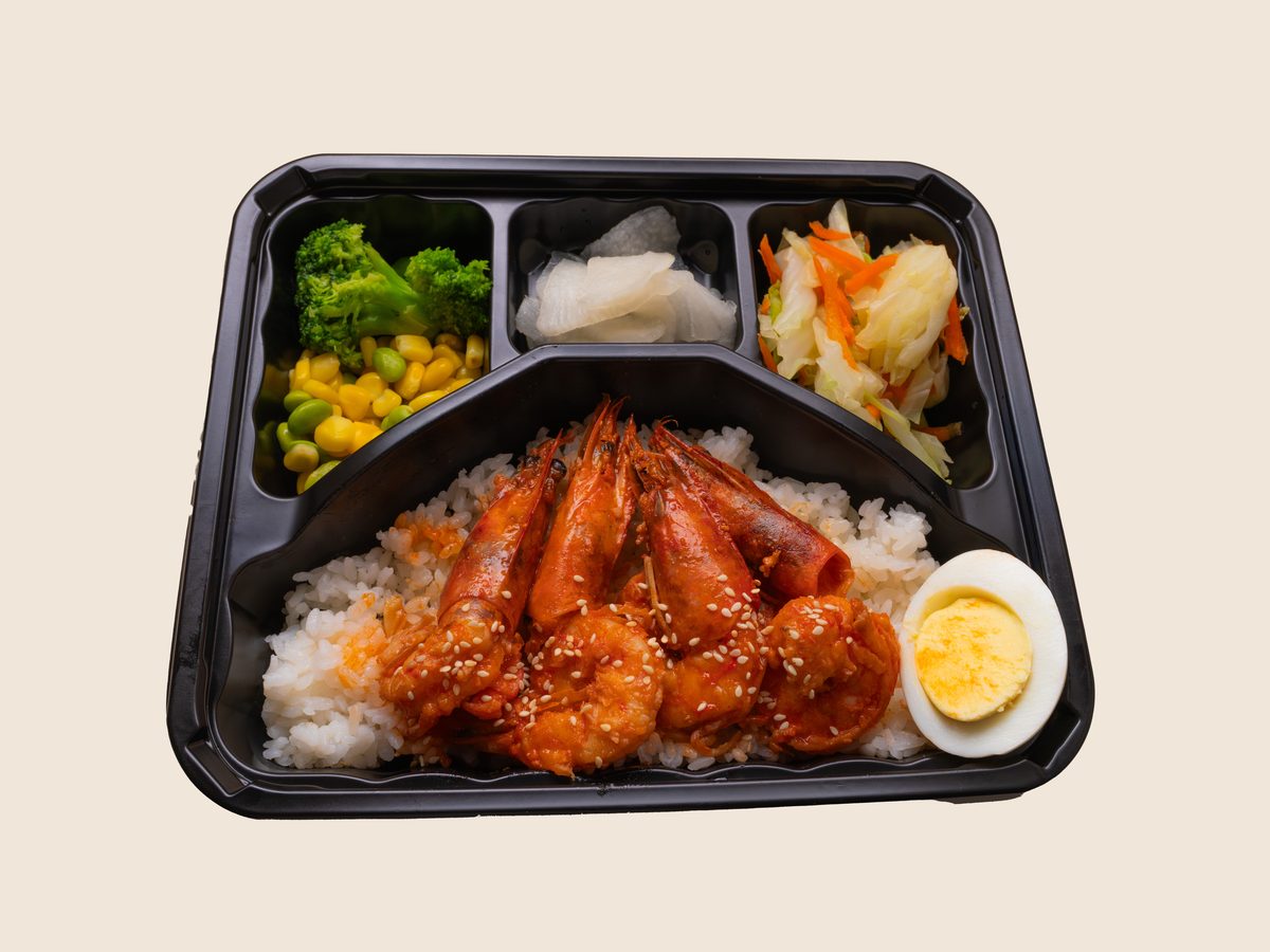 蒜香奶油蝦便當